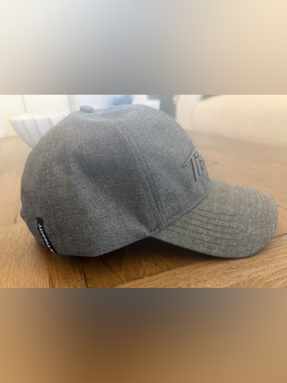 Tissot Gray Strapback Hat Minimalist Cap Adjustable NWOT - Picture 3 of 8